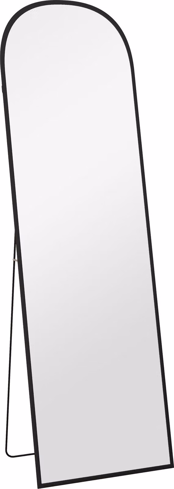 Espejo de cuerpo completo Aiorber con marco de aluminio negro, diseño moderno para pared o de pie, An/Al: 50 x 161,5 cm