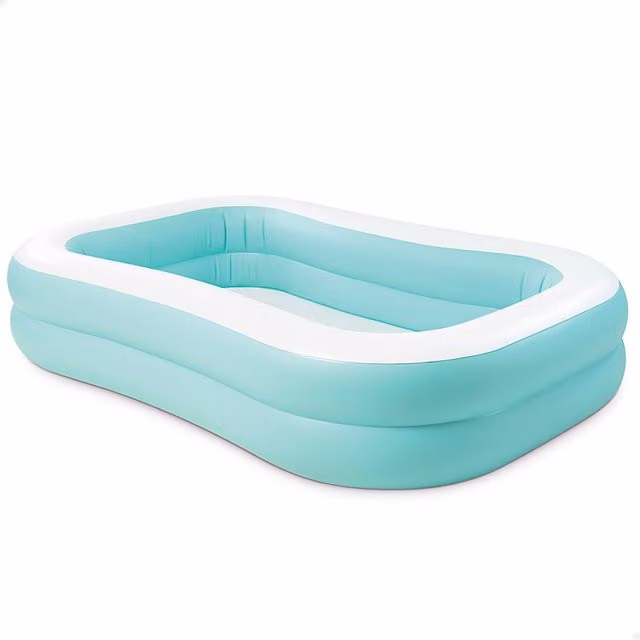 Piscina hinchable rectangular Intex Swim Center en colores naranja y turquesa An/P/Al: 229 x 152 x 48 cm