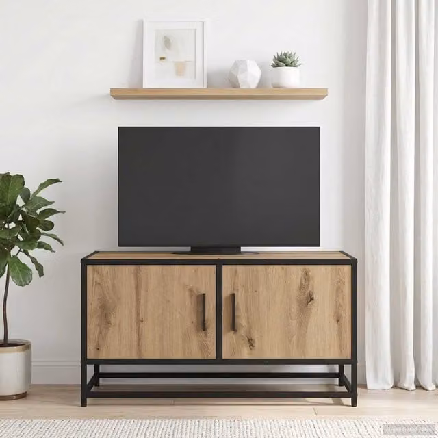 Mueble de TV moderno Maison exclusive en roble artisan color marrón An/P/Al: 80 x 34,5 x 40 cm