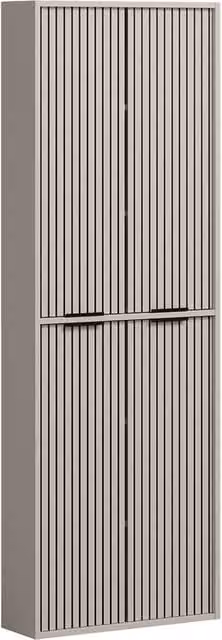 Armario de baño Vicco Ruford color beige con 4 puertas y luz LED, An: 60 cm, Al: 176 cm