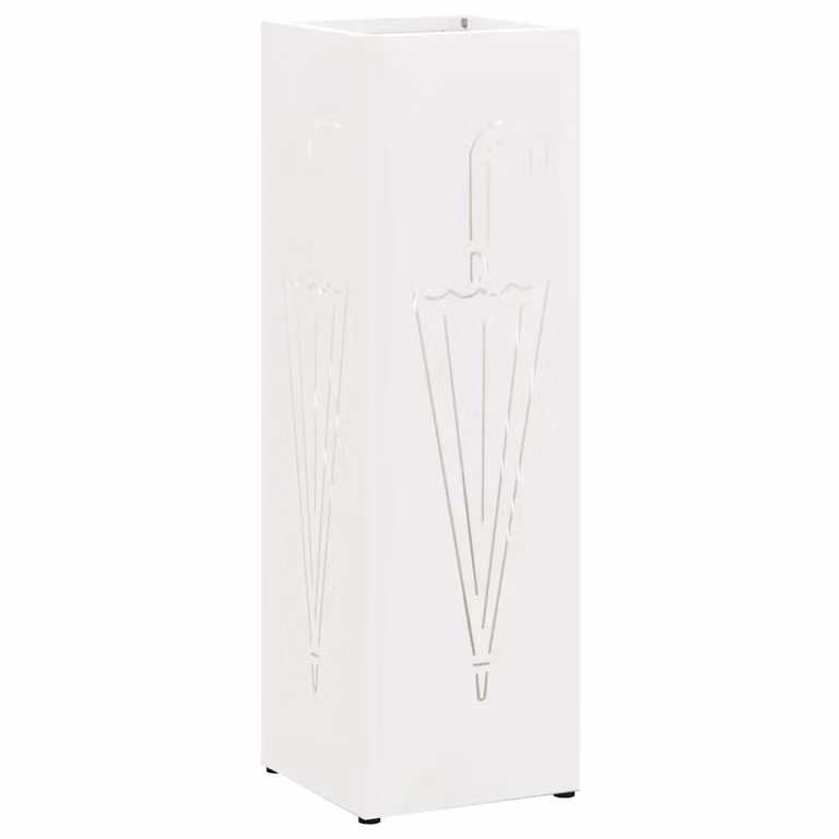 Soporte para paraguas de lluvia vidaXL en metal color blanco An/P/Al: 15,5 x 15,5 x 49 cm