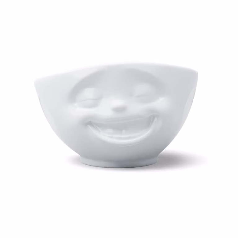 Bol de cereales Pylones de porcelana blanca, An/P/Al: 15 x 10 x 10 cm