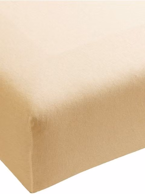 Sábana bajera de jersey BELLA DONNA de FORMESSE en color beige natural para colchón de 90 x 190 cm
