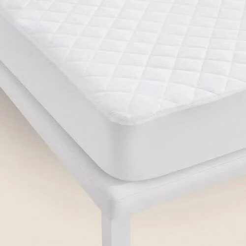 Protector de colchón acolchado Pikolin Home Aloe Vera impermeable y transpirable, color blanco, An/P/Al: 105 x 196 x 32 cm