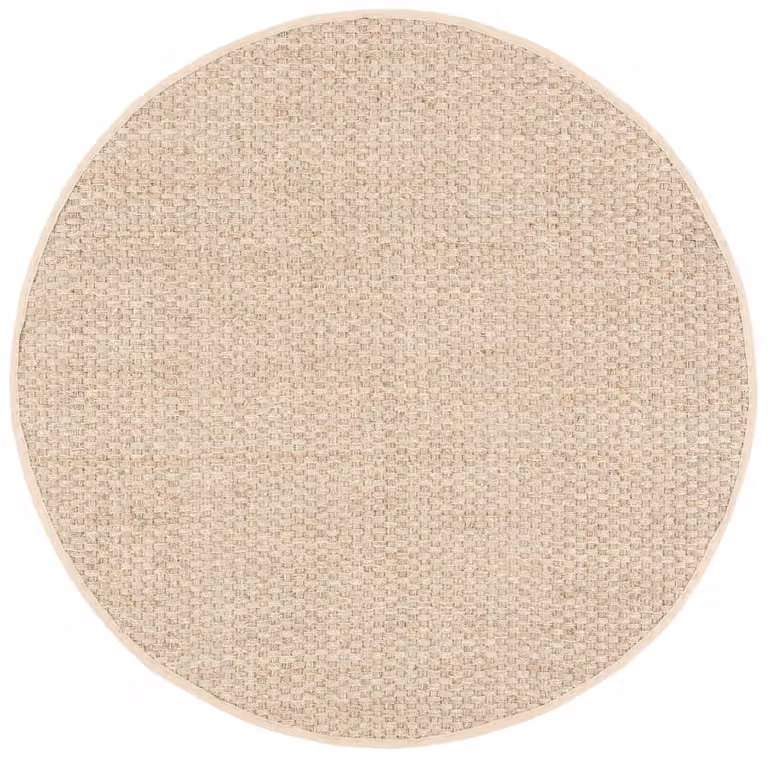 Alfombra redonda de yute Safavieh en color beige, Diámetro: 183 cm