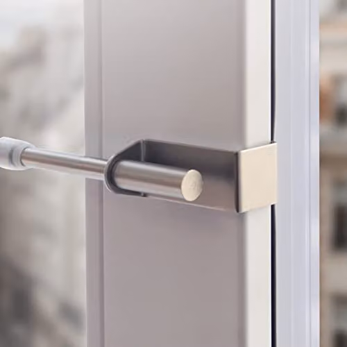 Barra de sujeción extensible Bestlivings de metal para cortinas, color plata, de 40 a 60 cm