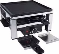 Set de Raclette Steba Guss-Raclette RC 104 en negro con revestimiento antiadherente y termostato ajustable