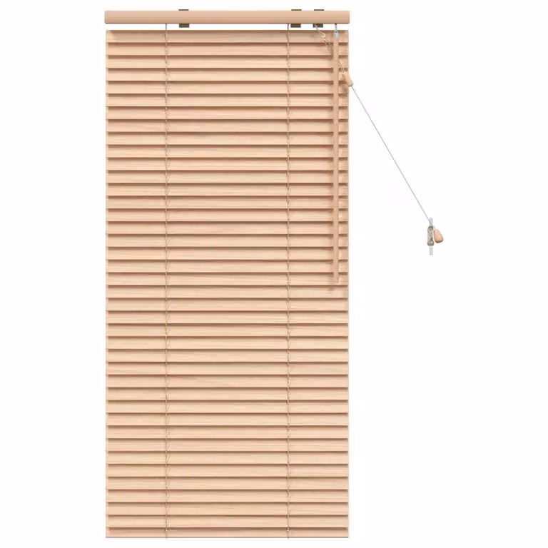 Persiana veneciana de madera vidaXL con aspecto de roble en color marrón, An/Al: 55 x 130 cm, 35 mm
