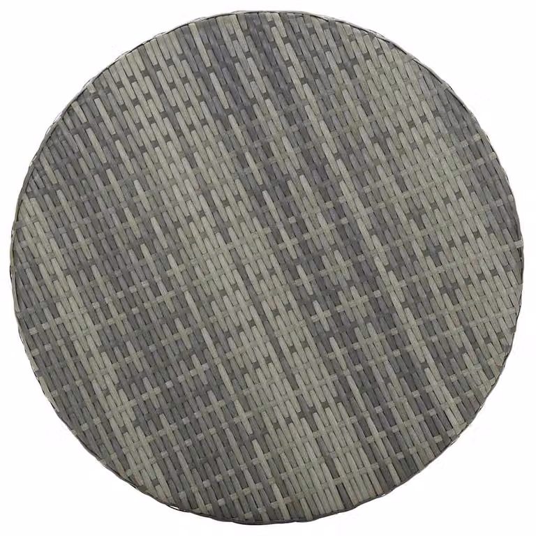 Mesa de jardín vidaXL de ratán sintético gris An/P: 106 x 60,5 cm