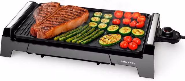 Barbacoa eléctrica de sobremesa Grunkel BK-DH51 con dos temperaturas en acero inoxidable y color negro