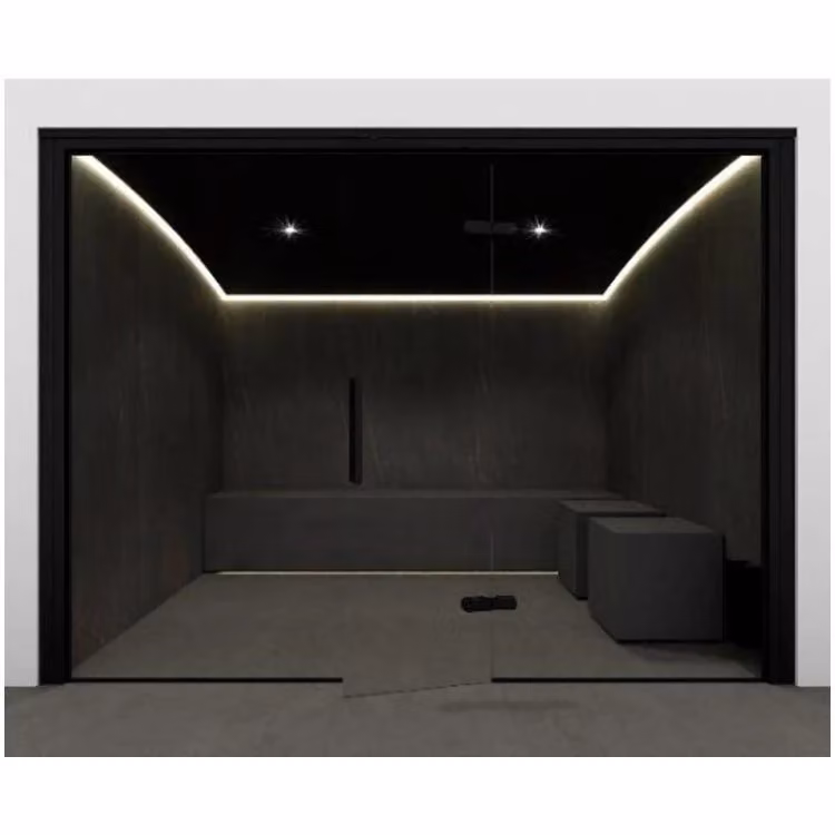 Cabina de baño de vapor AstralPool Asana en aluminio color negro y gris
