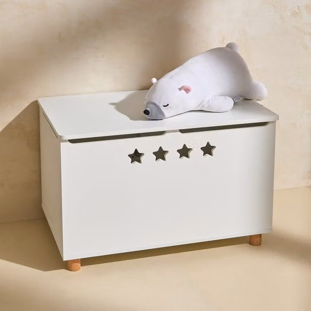 Baúl New Toy Mini Home de Mini Home en color blanco y acabado lacado para habitación infantil