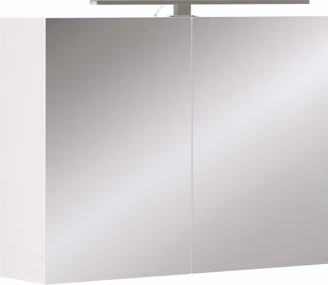 Armario de baño con espejo Vicco Lavio blanco con iluminación LED y función anti-vaho An: 80 cm, Al: 60 cm, P: 20 cm