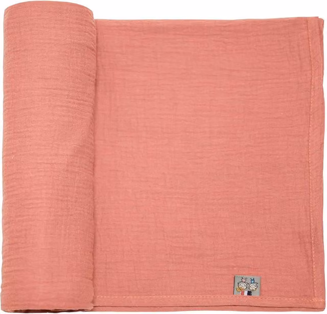 Maxi muselina de algodón para bebé Sevira Kids color marrón