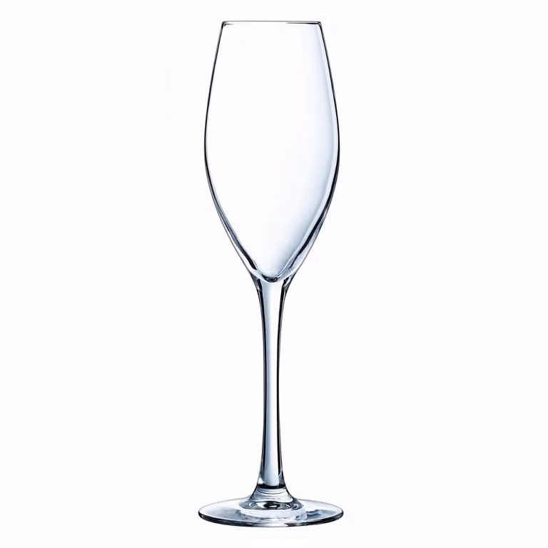 Juego de 4 copas de champagne tipo flauta Wine Emotions de Cristal d'Arques en vidrio transparente de 24 cl