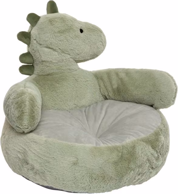 Sillón infantil Zafa con diseño de dinosaurio Atmosphera en color verde, Altura: 45 cm