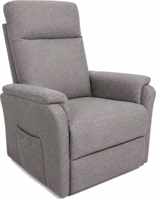Sillón Relax Delta SWEET SOFA de tela gris con motor eléctrico para respaldo y función de elevación para personas An/P/Al: 75 x 74 x 101 cm