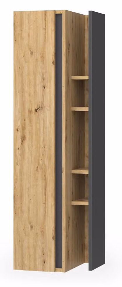 Armario de baño Vicco Edelin Antracita y Artisan An/Al: 120 x 35 cm