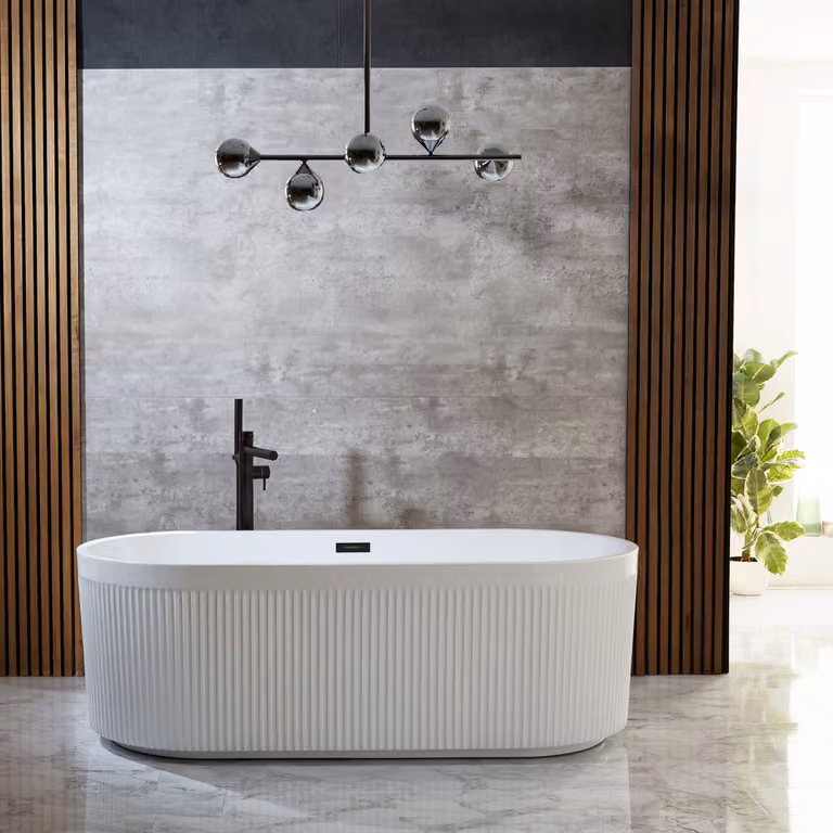 Bañera exenta de esquina Hudson Reed en color blanco de acrílico An/P/Al: 170 x 80 x 58 cm