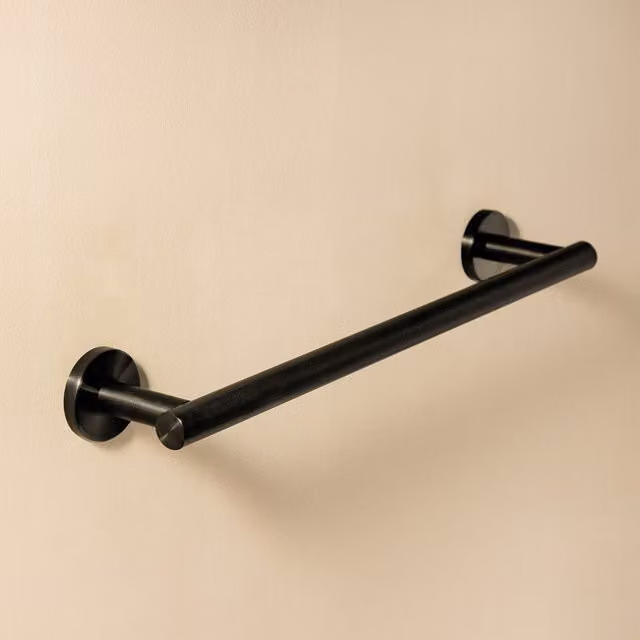 Toallero de barra para pared Cosmic Architect S+ en color negro de metal An/P/Al: 45 x 8 x 45 cm