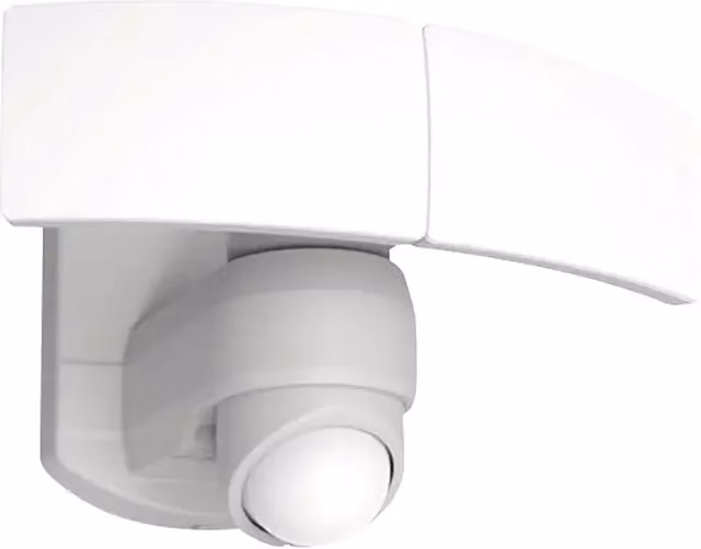 Aplique exterior LED Arc de Lutec con sensor de movimiento, color blanco y luz blanco frío, An/P/Al: 27,7 x 20,4 x 15,6 cm