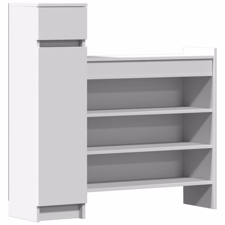 vidaXL Zapatero moderno de pared en color blanco, An/P/Al: 100,5 x 28 x 100 cm