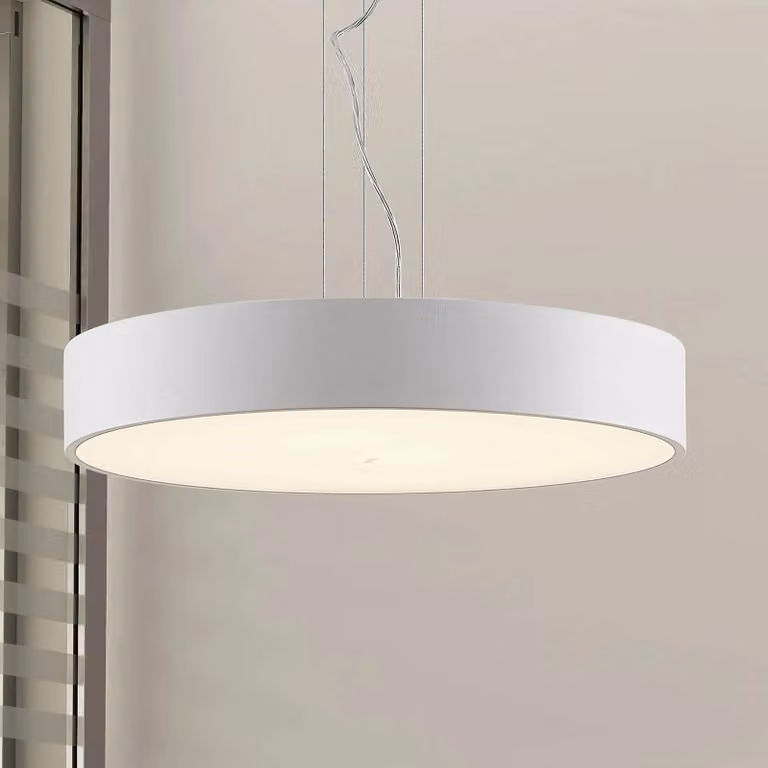 Lámpara colgante LED Noabelle Arcchio moderna en color blanco para cocina, atenuable y de diseño redondo