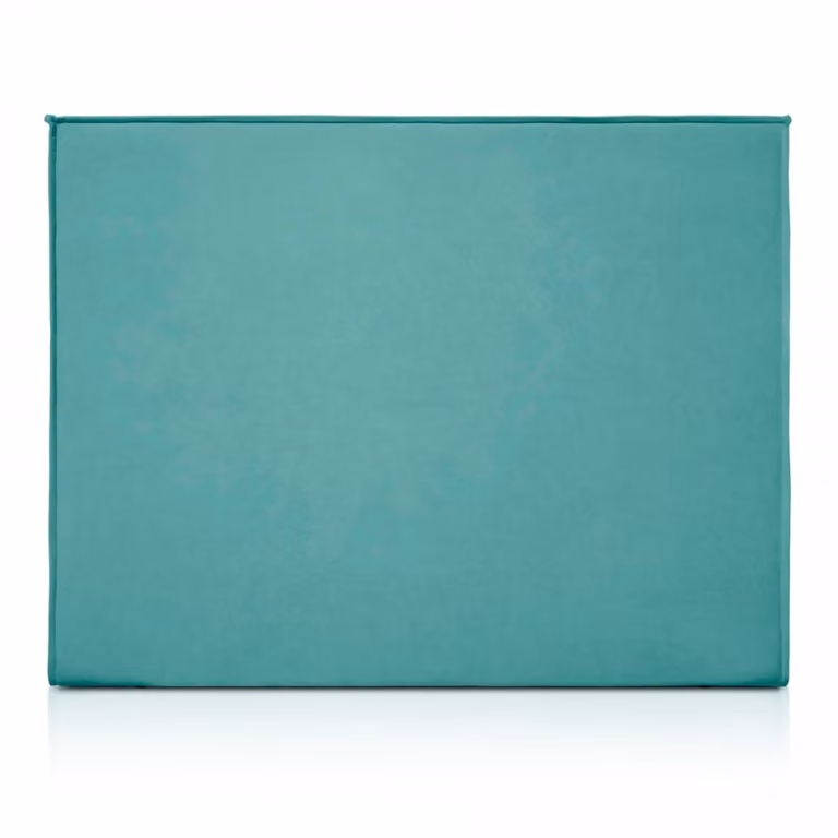 Cabecero tapizado Morfeo de estilo escandinavo en color turquesa para cama de 120 x 200 cm