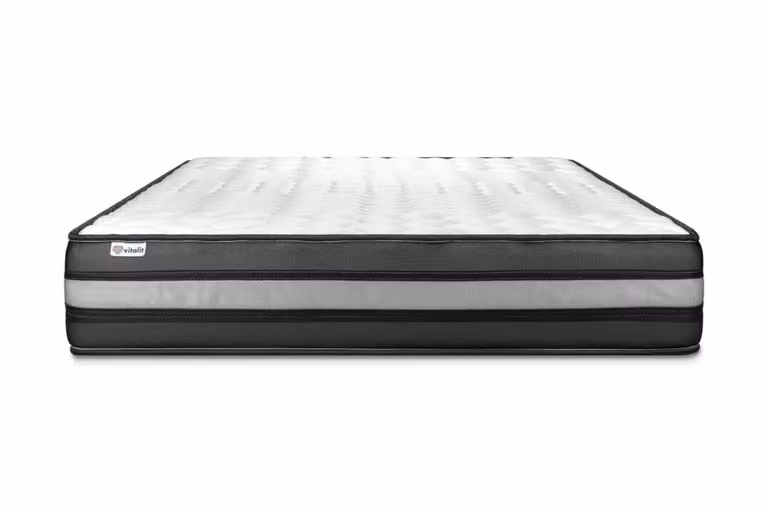Colchón de espuma viscoelástica Vitalit Power Zen en color blanco, An/P: 150 x 190 cm