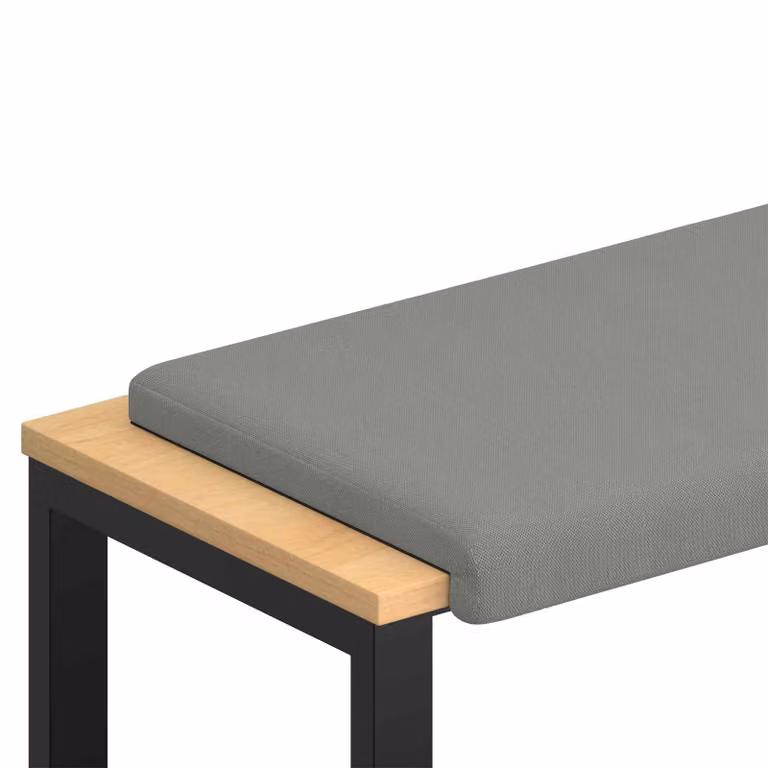 Cojín de banco vidaXL en terciopelo texturizado gris oscuro con base antideslizante y relleno de espuma