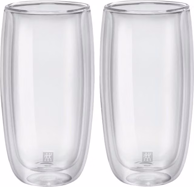 Juego de 2 vasos de agua de doble pared Sorrento de Zwilling, transparentes, 475 ml