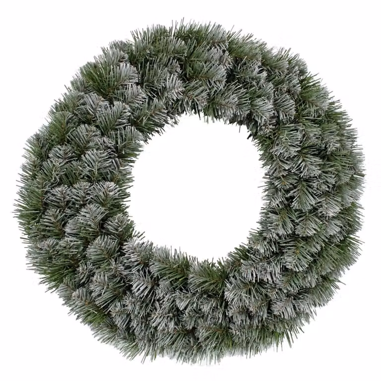 Corona decorativa de Navidad colgante de color verde con hojas, An/P/Al: 60 x 60 x 60 cm