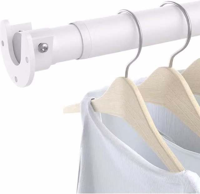 Barra de ropa extensible LIIYIELA de metal para armario o autocaravana, An/P/Al: 43-133 cm