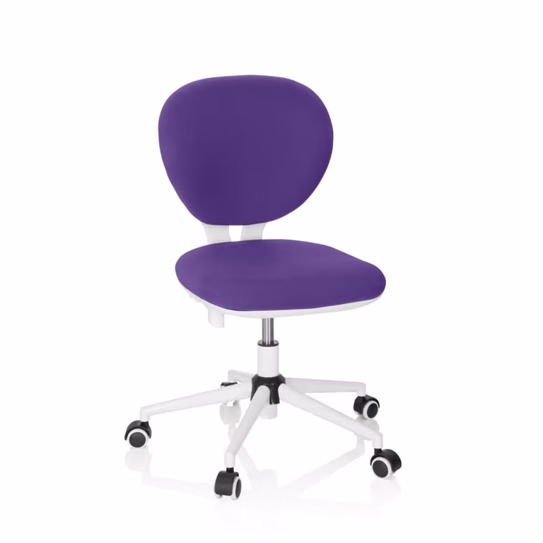 Silla giratoria infantil hjh OFFICE en tela color lila para habitación infantil