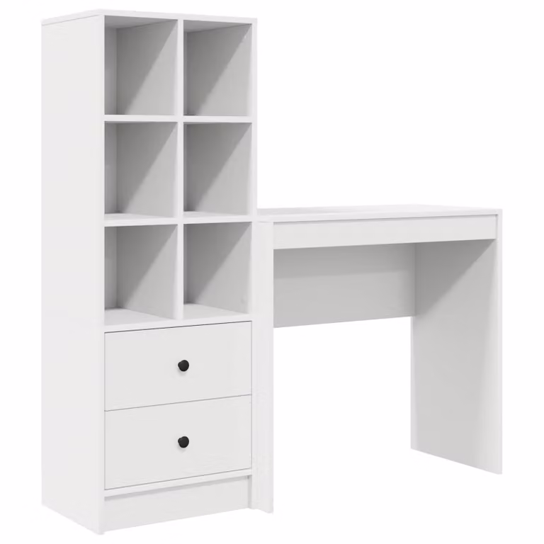 Set de 2 escritorios modernos vidaXL de madera MDF laminada para oficina en casa, An/P/Al: 125,5 x 40 x 127 cm