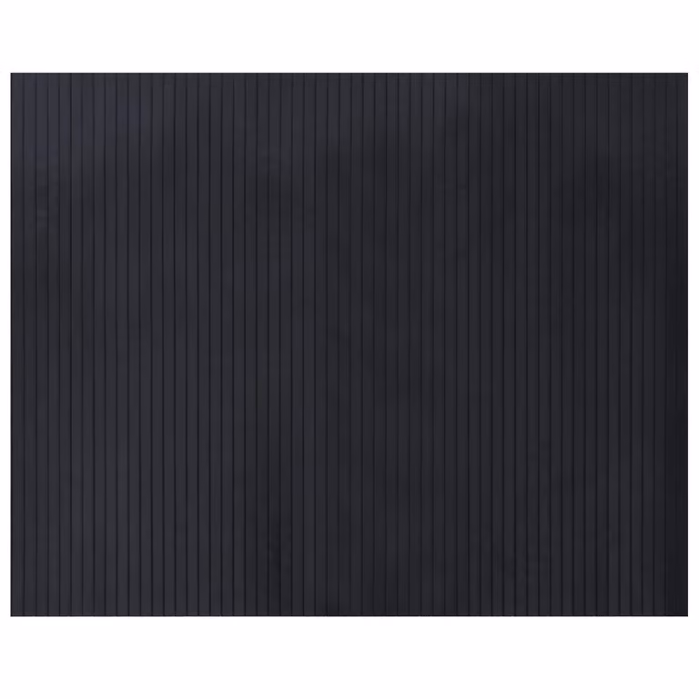 Alfombra rectangular de bambú vidaXL negra de 80 x 100 cm