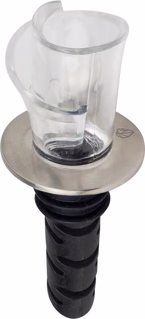 Tapón aireador de vino Arum Peugeot negro y transparente con sistema antigoteo