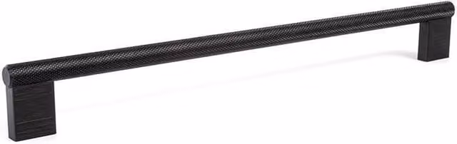Tirador de barra Viefe Graf Mini en aluminio color negro cepillado con distancia de agujero de 256 mm