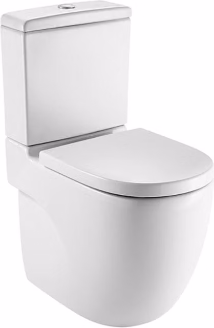 Inodoro completo Roca Meridian Confort suspendido en color blanco de cerámica