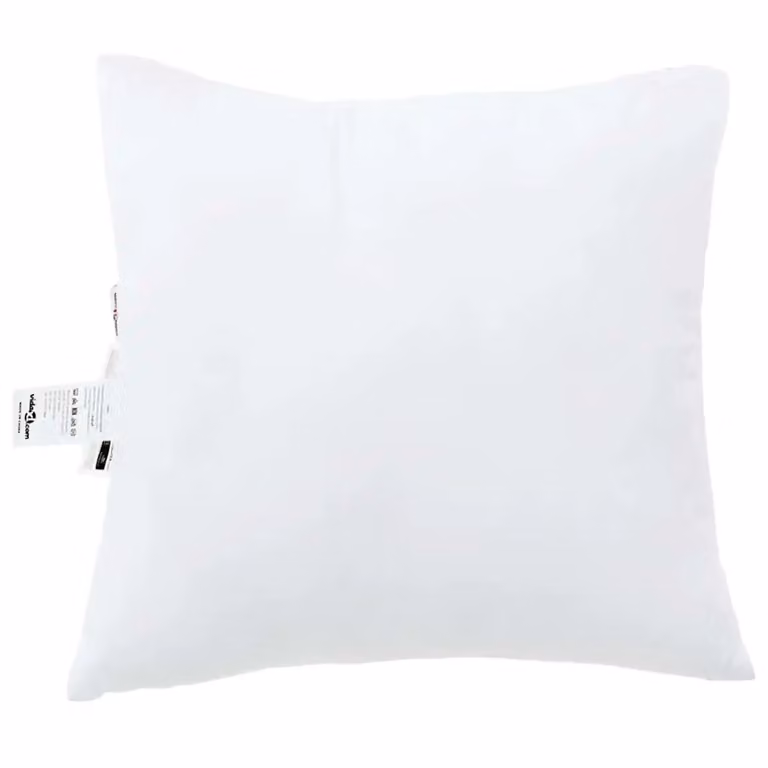 Almohada blanca vidaXL de poliéster y algodón, An/P/Al: 61 x 41 x 20 cm