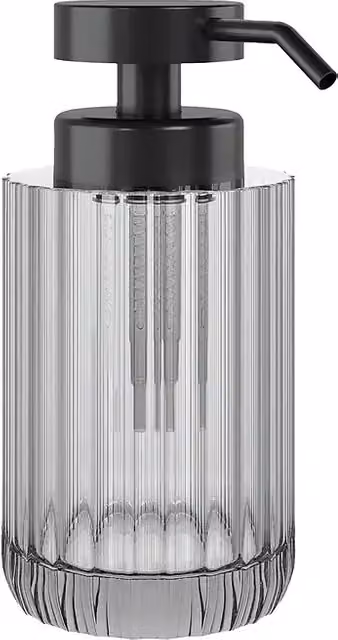 Dosificador de jabón Cosmic Lido de cristal recargable, color gris, 300 ml