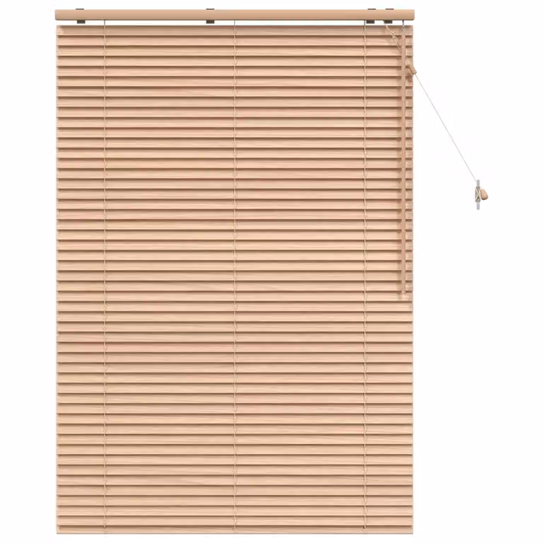 Persiana veneciana vidaXL con aspecto de madera en color marrón y beige, An/Al: 115 x 160 cm, 35 mm