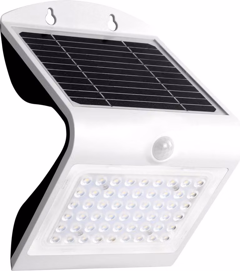 Lámpara solar Eko-Light SCHMETTERLINGS de 32W en color blanco con sensor de movimiento y sensor crepuscular para jardín