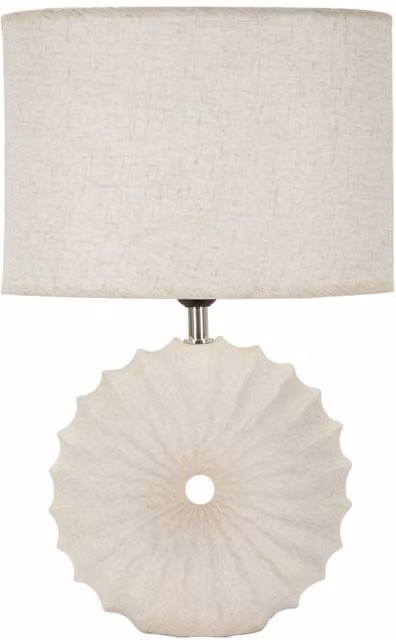 Lámpara de sobremesa Anemone de KENDRA HOME en cerámica y metal color beige