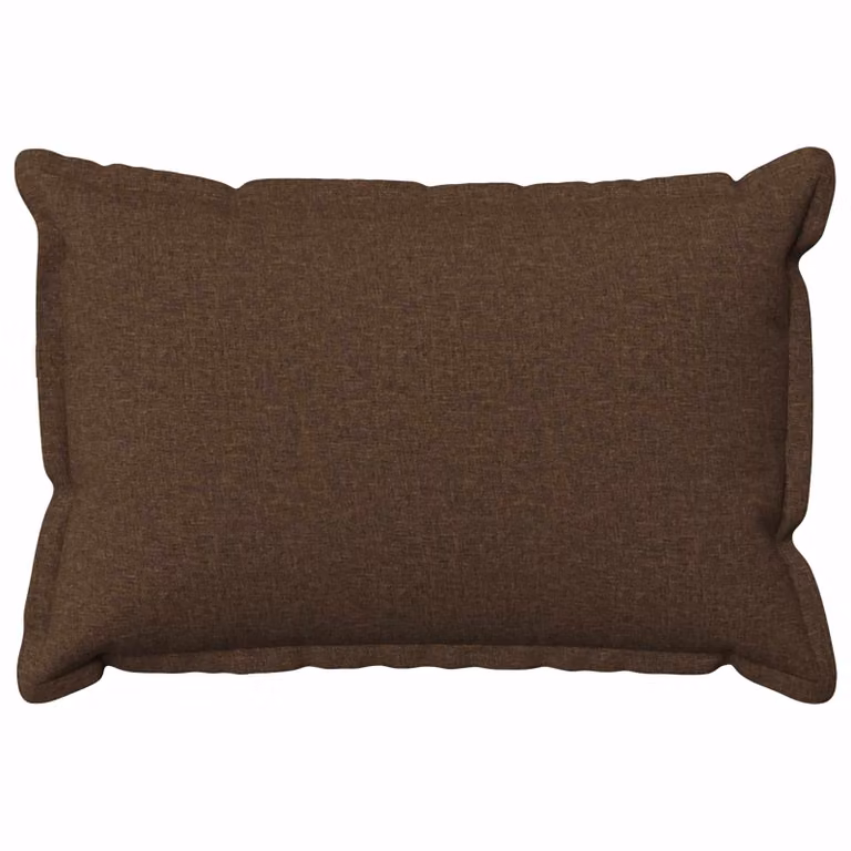 Set de 2 fundas de almohada HOUTEN vidaXL color marrón de lino sintético, An/An: 50 x 75 cm