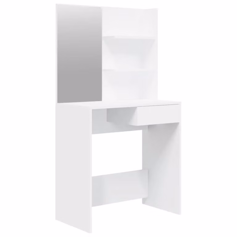 Tocador con espejo Maison Chic de madera en color blanco An/P/Al: 74,5 x 40 x 141 cm
