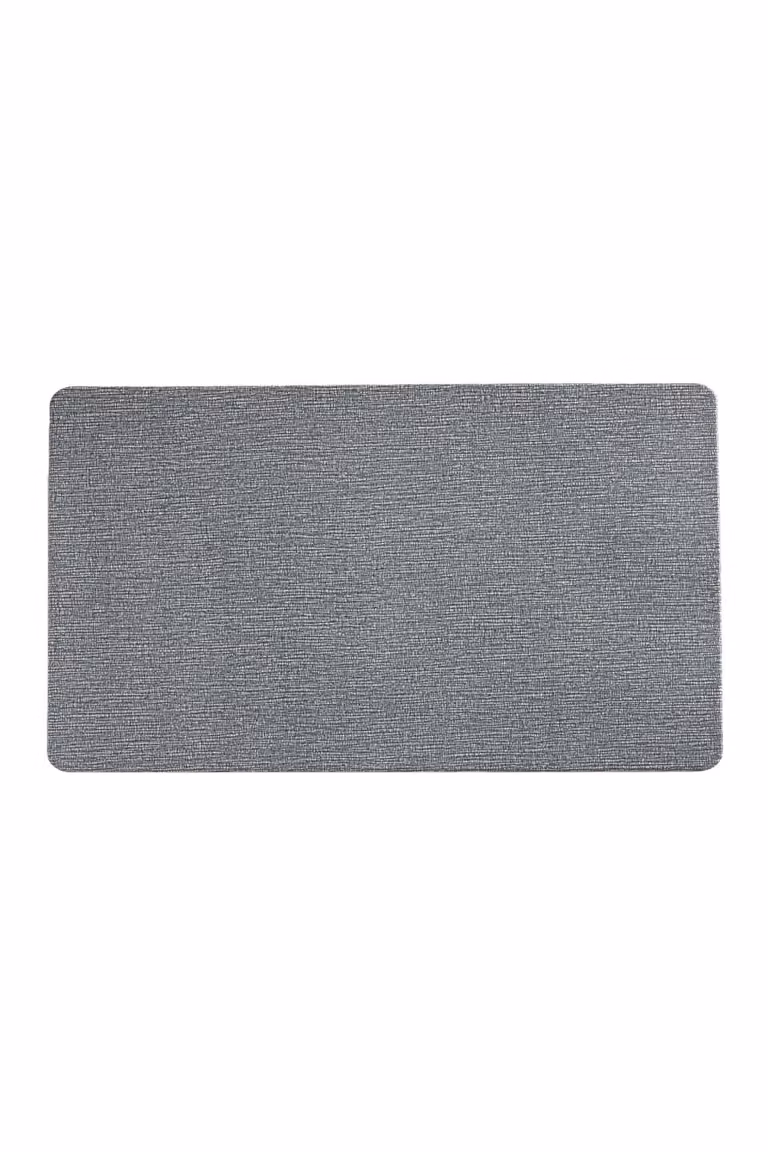 Alfombrilla individual Calma House en color gris y negro, rectangular, de material reciclado y repelente a las manchas, An/P: 30 x 45 cm