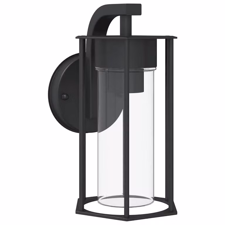 Aplique de exterior vidaXL en acero inoxidable negro para jardín con iluminación up/down y protección IP44