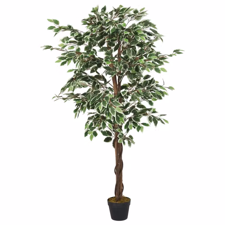 Ficus artificial vidaXL verde con 378 hojas, Altura: 80 cm
