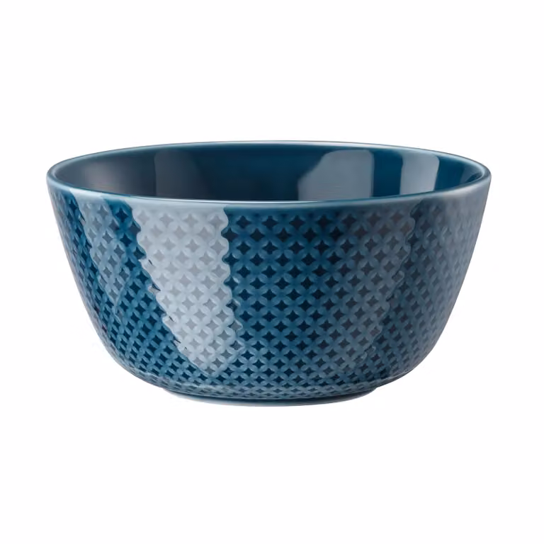 Bol de cereales Rosenthal Junto Ocean Blue de porcelana de 14 cm